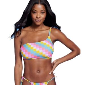 Xhilaration Junior's Swimsuit Size Medium Pink Multi 2 Piece Bikini Swimwear